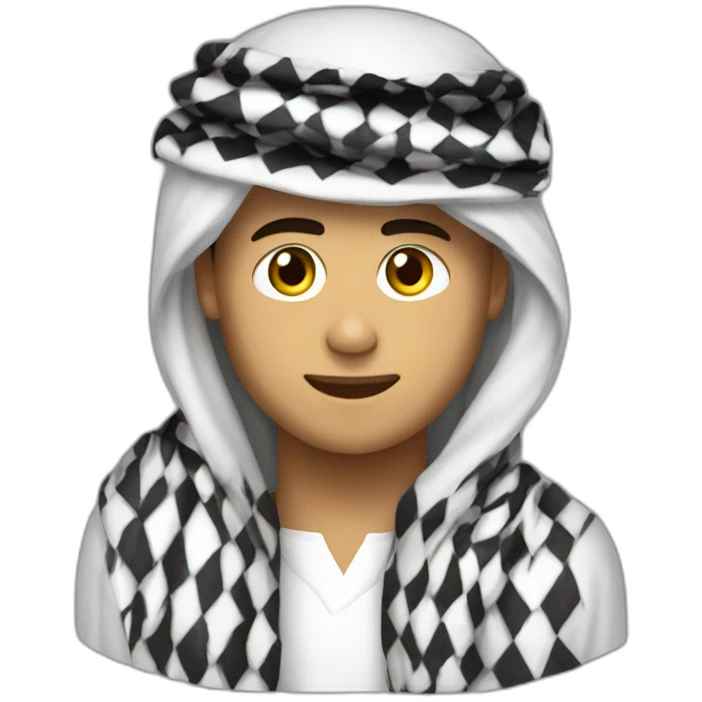 Cristiano in the Palestinian keffiyeh  emoji