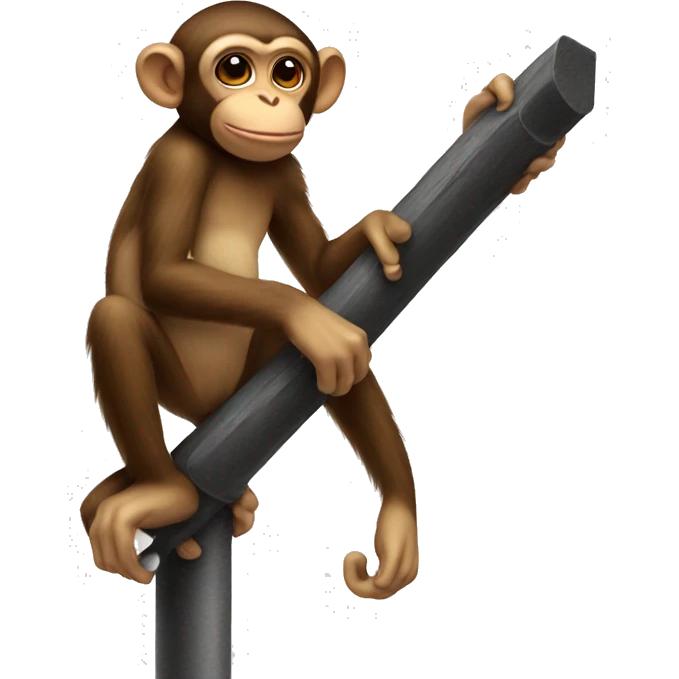 Monkey on a pole emoji