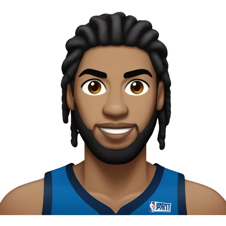 Anthony Davis Dreadlocks eyebrows Dallas mavericks number 3 emoji