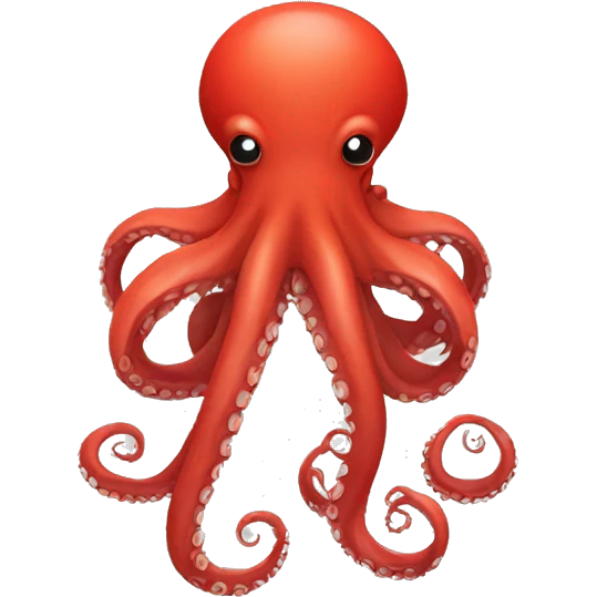 red cartoon octopus meditating emoji