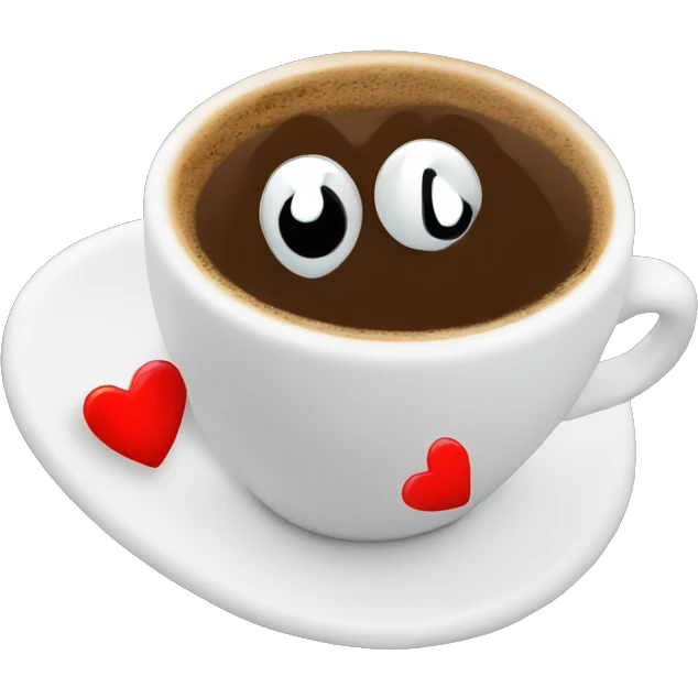 coffe with hearts emoji