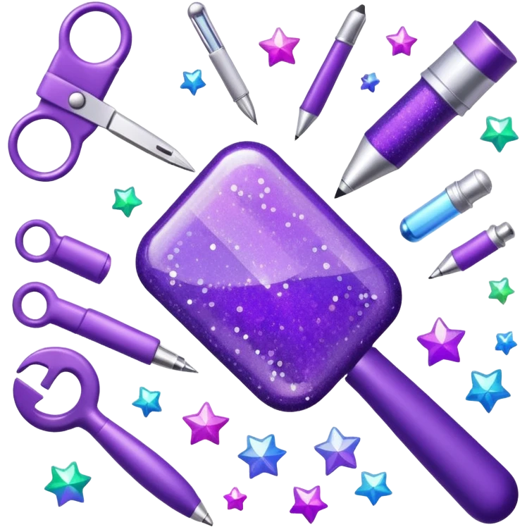 Purple Glitter administrator tools emoji