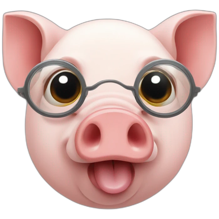 Cochon lunette de soleil emoji