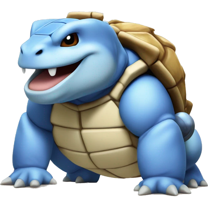 blastoise with carttn version looking happy emoji