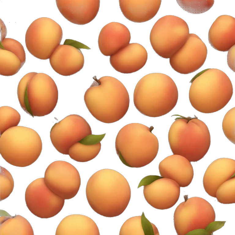 Round peach fruit with brown reflect  emoji