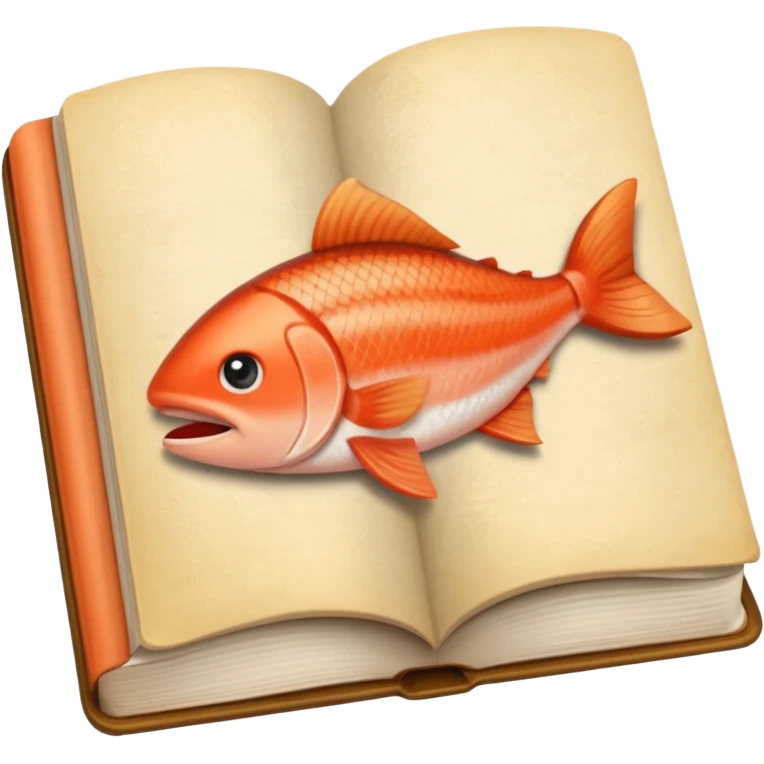 Livro cor salmão emoji