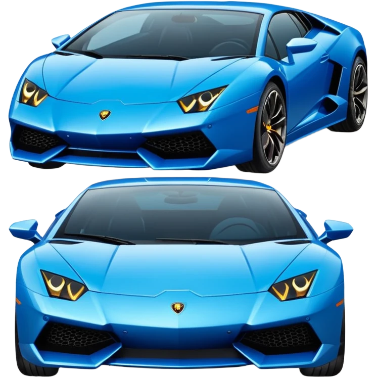 Blue Lamborghini sports car emoji