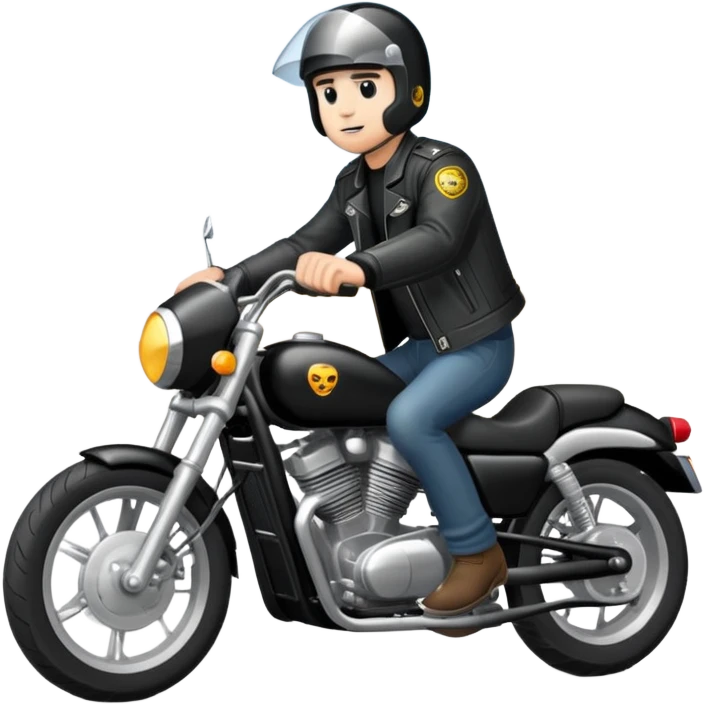 Man riding motorcycle emoji