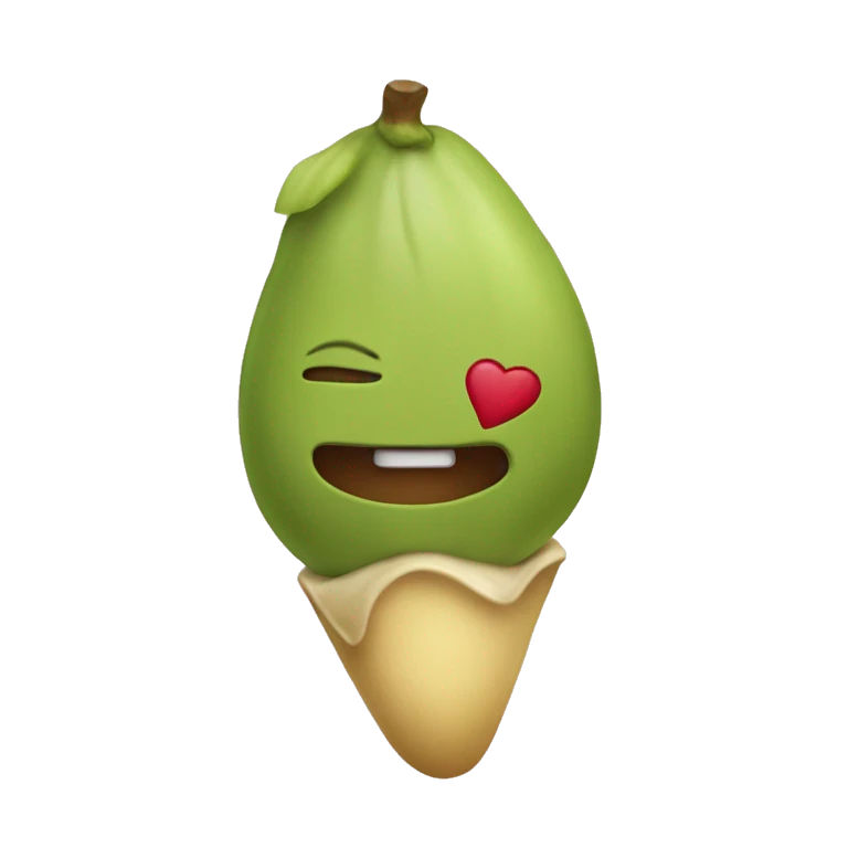 Pistacchio con cuore emoji