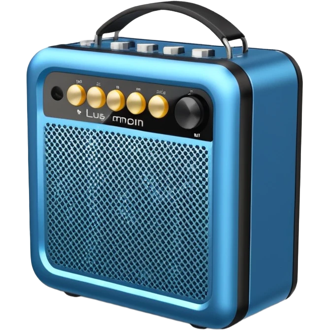 Portable Music Amplifier blue emoji