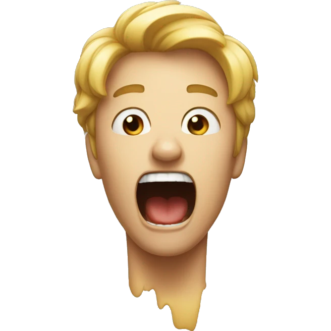the person is screaming emoji