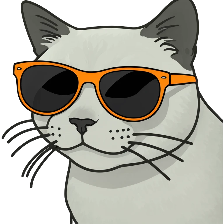 Cat with sunglasses emoji