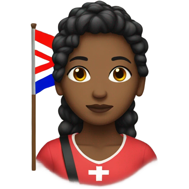 black lesbian with puertorican flag emoji