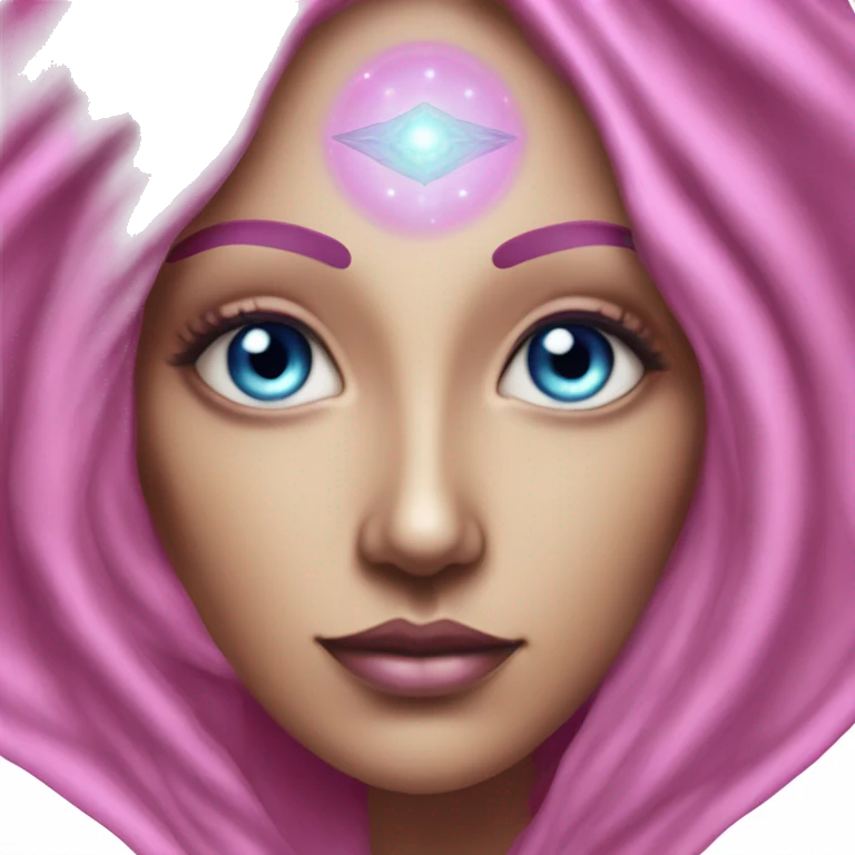 Pleiadian woman female third eye pink emoji