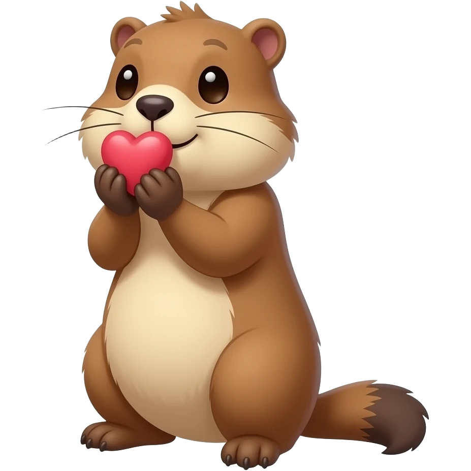 Marmotte qui envoie des bisous emoji
