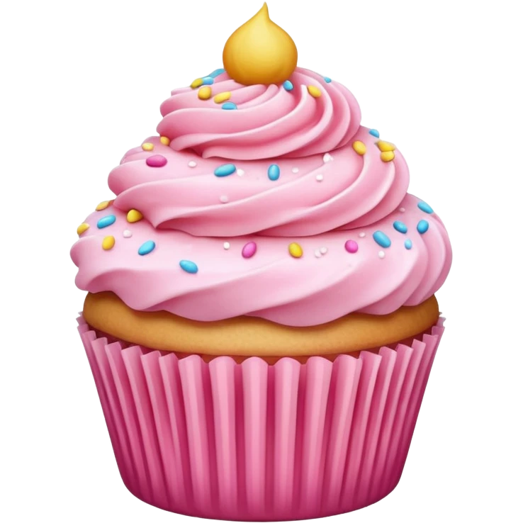 Cupcake with pink icing emoji