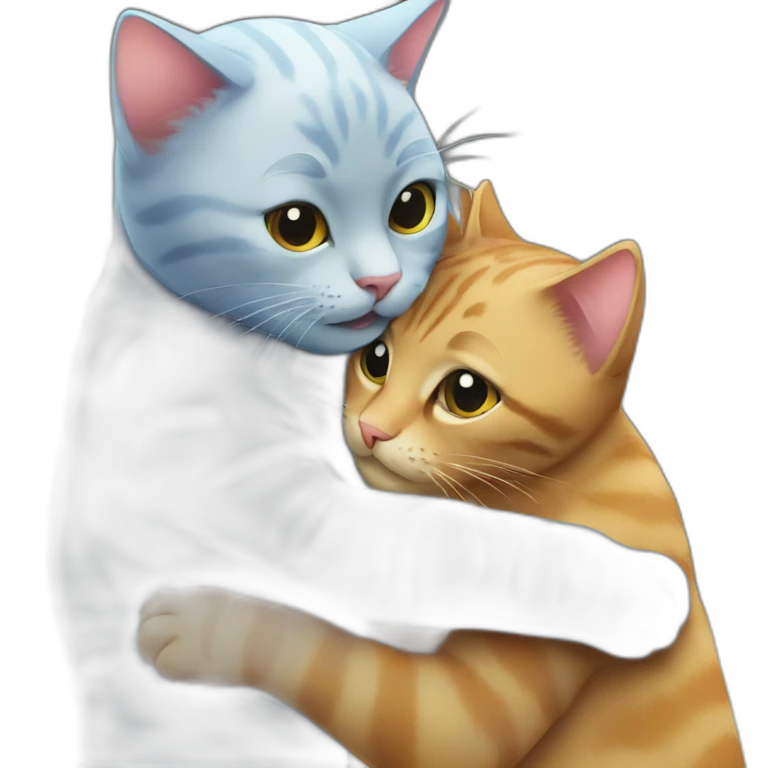 hugging cats emoji