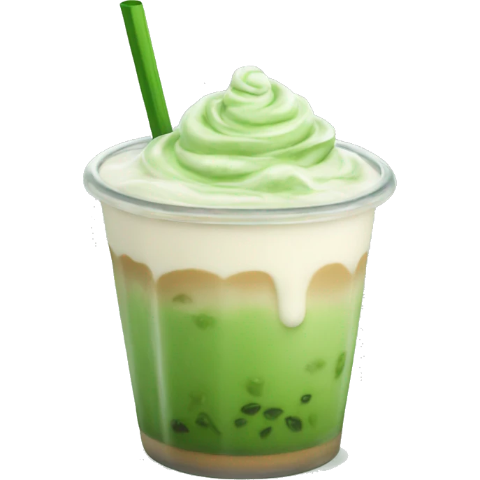 Iced matcha latte emoji