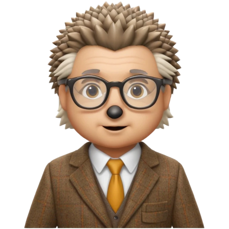 hedgehog professor emoji