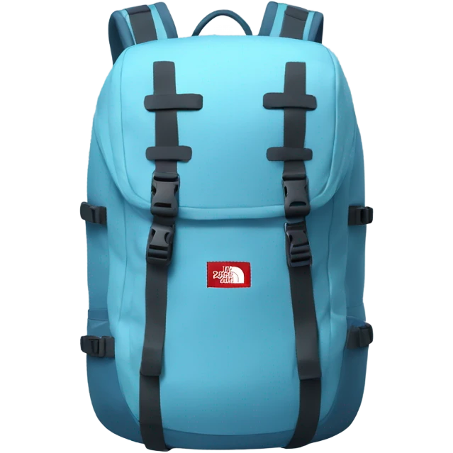 light blue north face backpack emoji