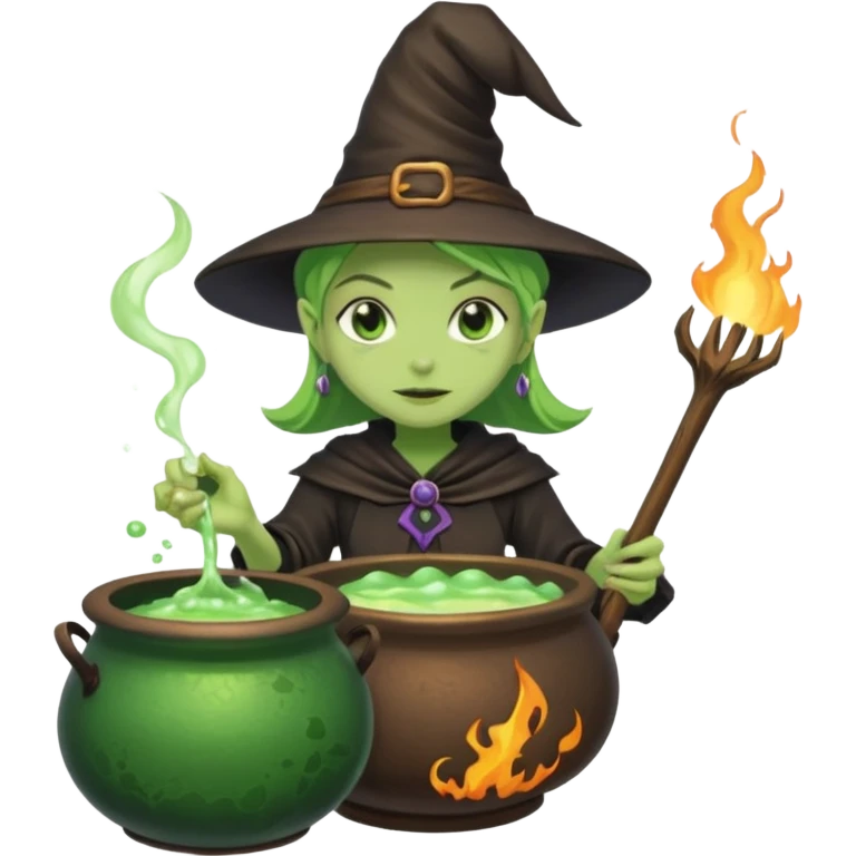 green witch cooking potion emoji