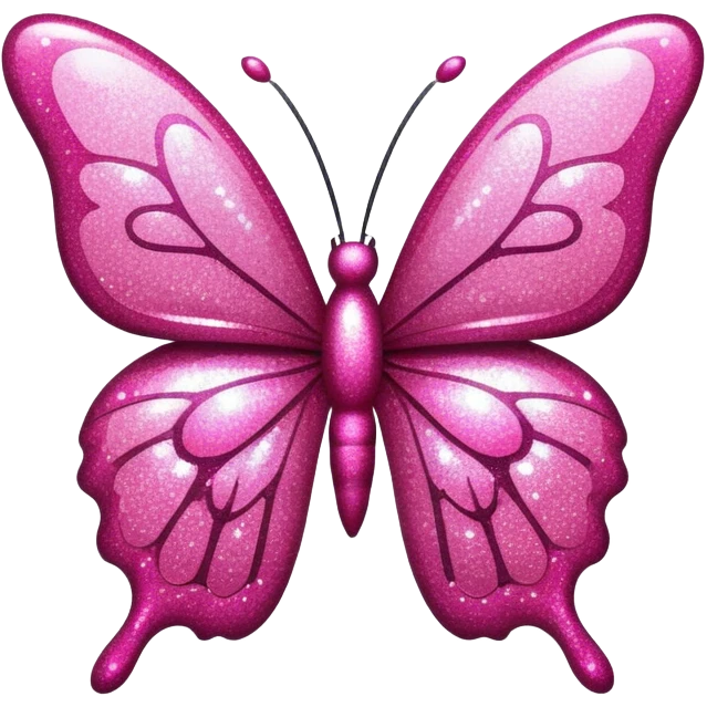 pink glitter butterfly  emoji