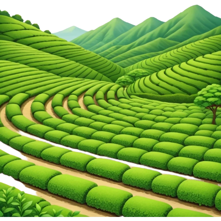 green tea farm emoji