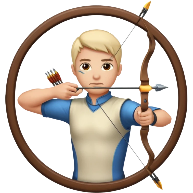 un archer  qui tire sur une cible emoji