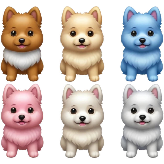 cartoon dogs standing emoji