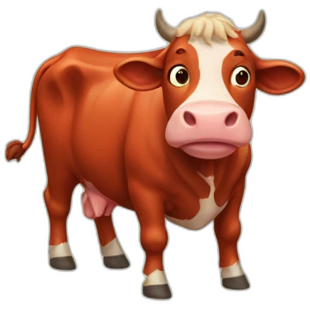 red cow emoji