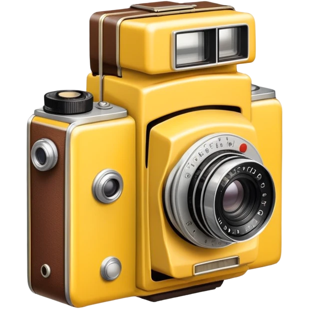 Vintage Kodak camera with yellow casing emoji