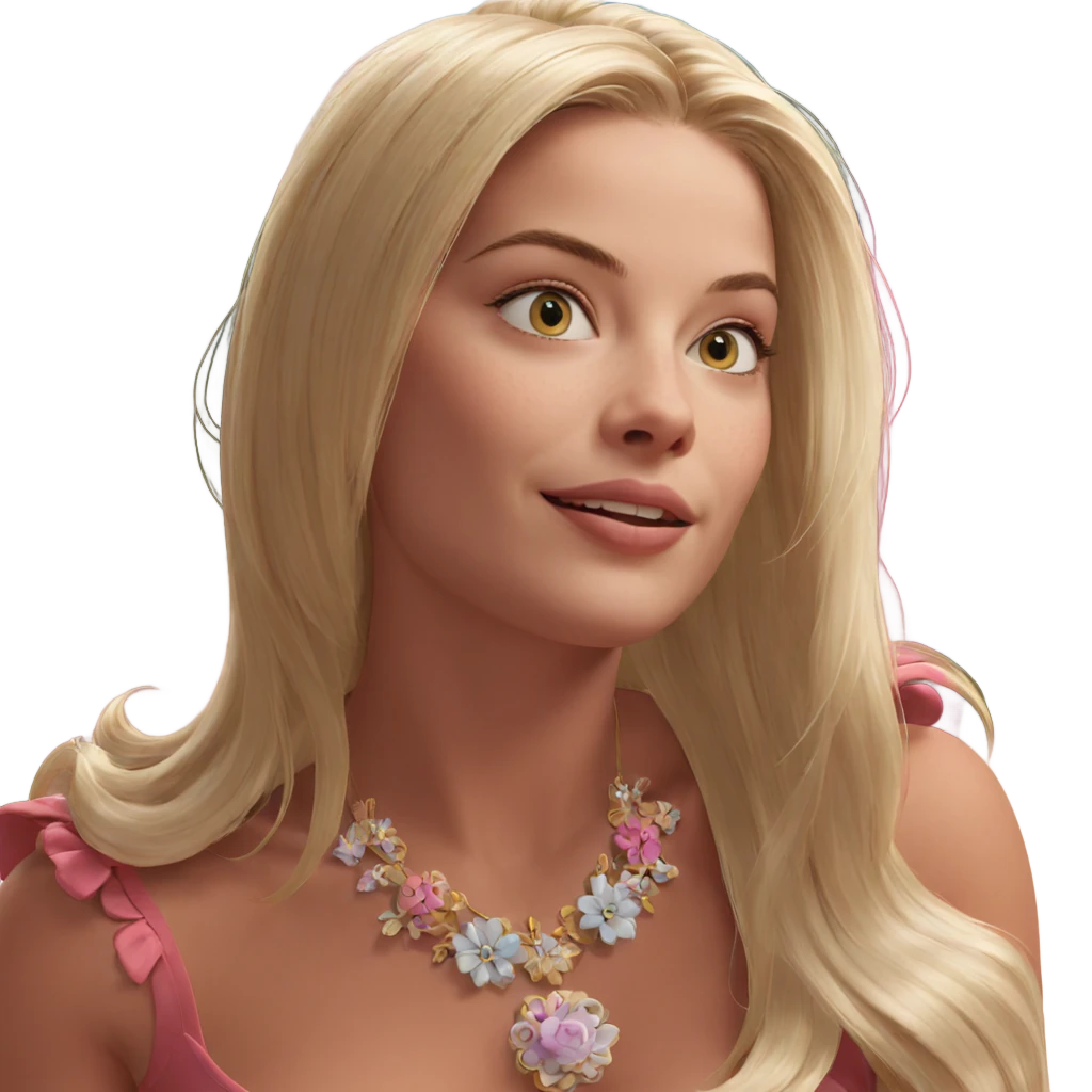 blonde girl in dreamy dress emoji