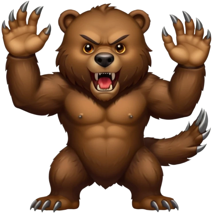 werebear with claws out emoji