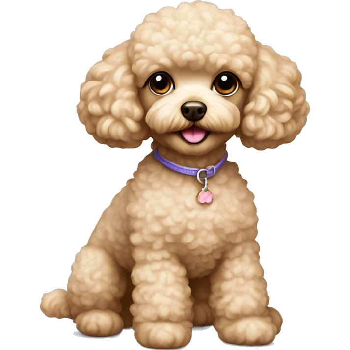 Toy poodle cream emoji