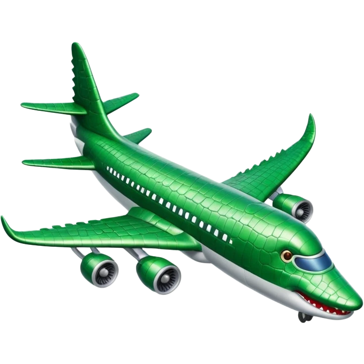 Hazme un avión con cabeza de cocodrilo  emoji