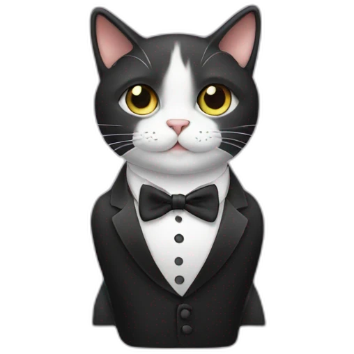 cat in tuxedo emoji