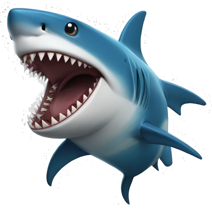 Shark wearing blue football jersey, celebrating  emoji