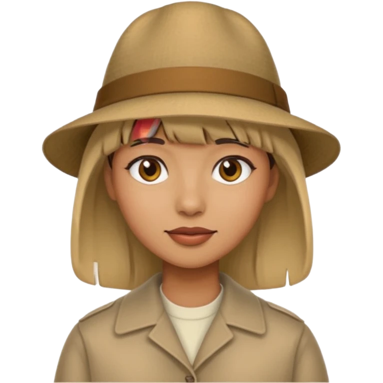 bangs and hat emoji