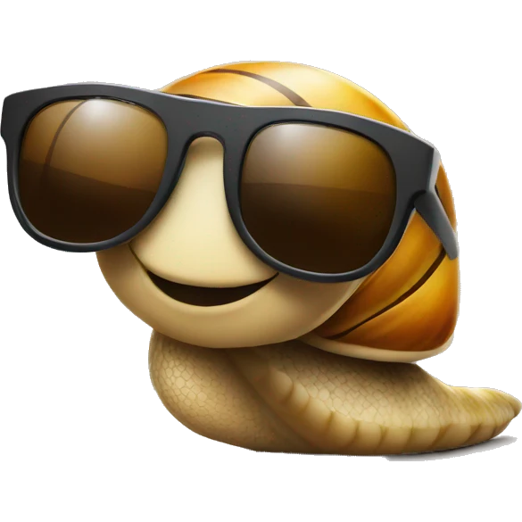 Snail with sunglasses emoji