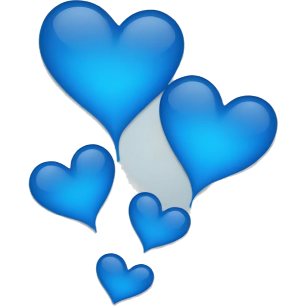 Blue heart broken emoji