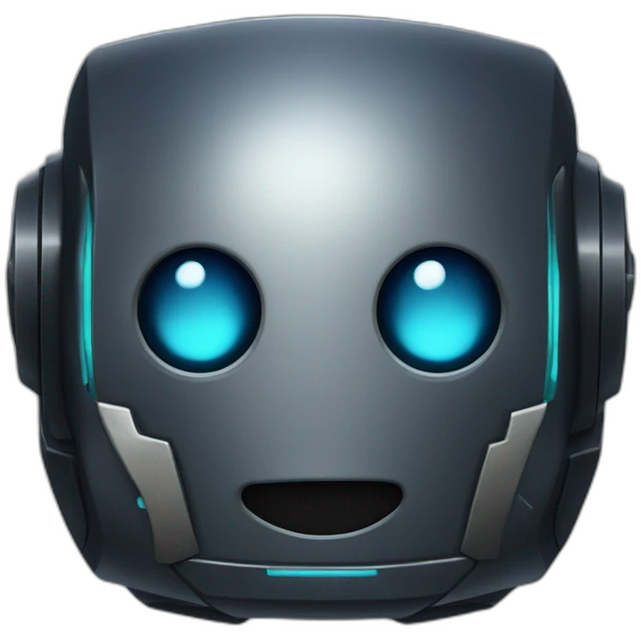 cute obsidian robot face emoji