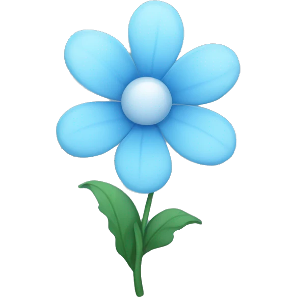 light blue flower emoji