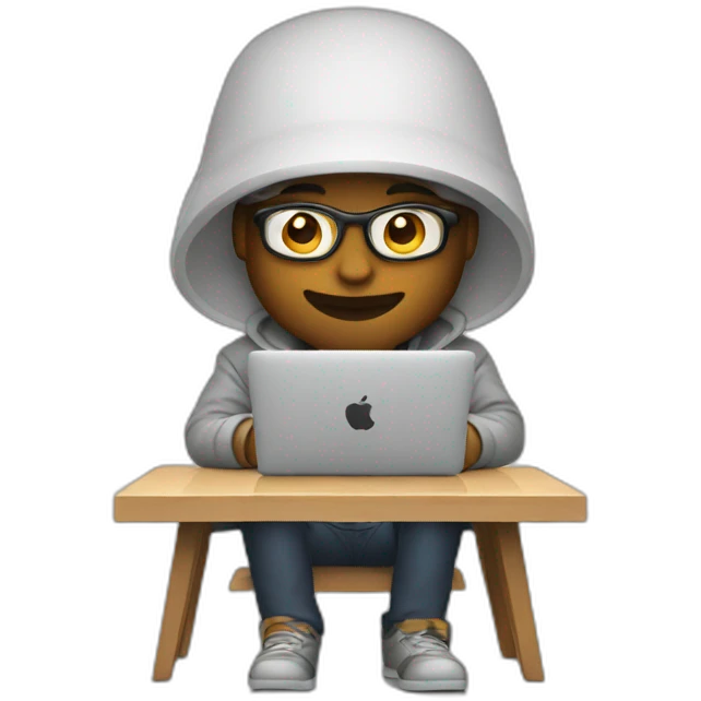designer with MacBook emoji