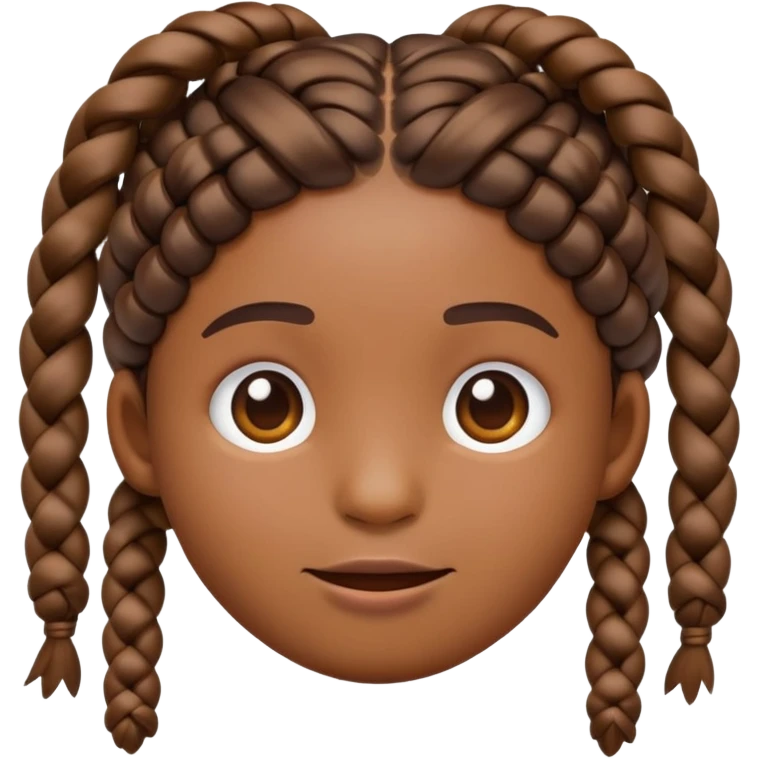 poo emoji with braids emoji
