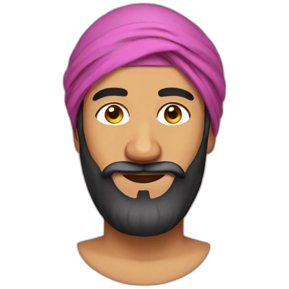 punjabi man with beard wearing durag emoji
