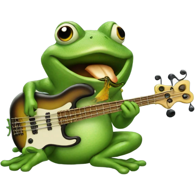 Bass with a frog emoji