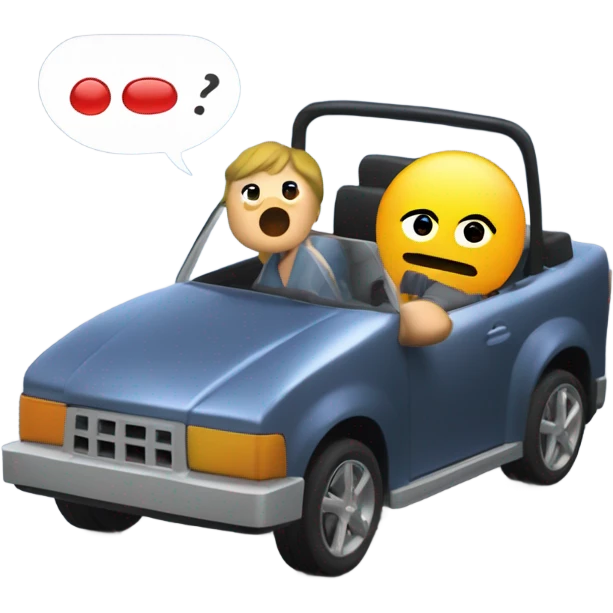 Roblox Noob in a car asking typing how do I type emoji