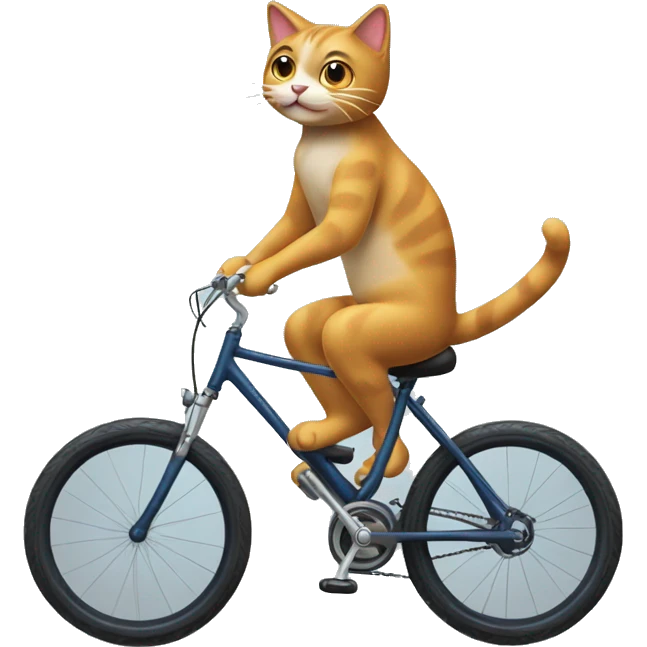 Gato montando bicicleta  emoji