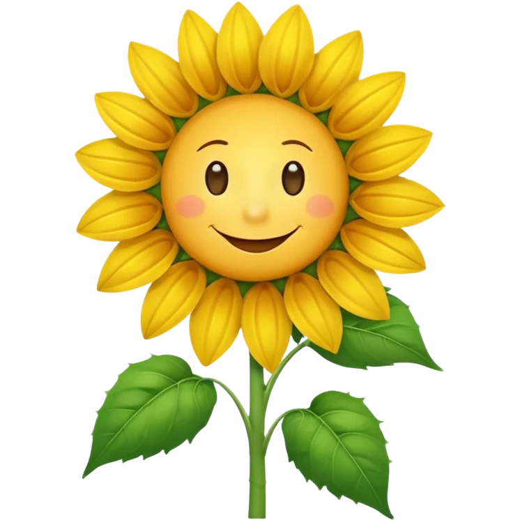 sunflower smiling emoji