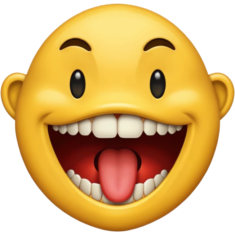 Big mouth biting emoji